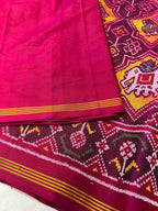 Handwoven Patola Silk Saree Star Design