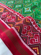 Handwoven Patola Silk Saree Pan Chanda Bhat