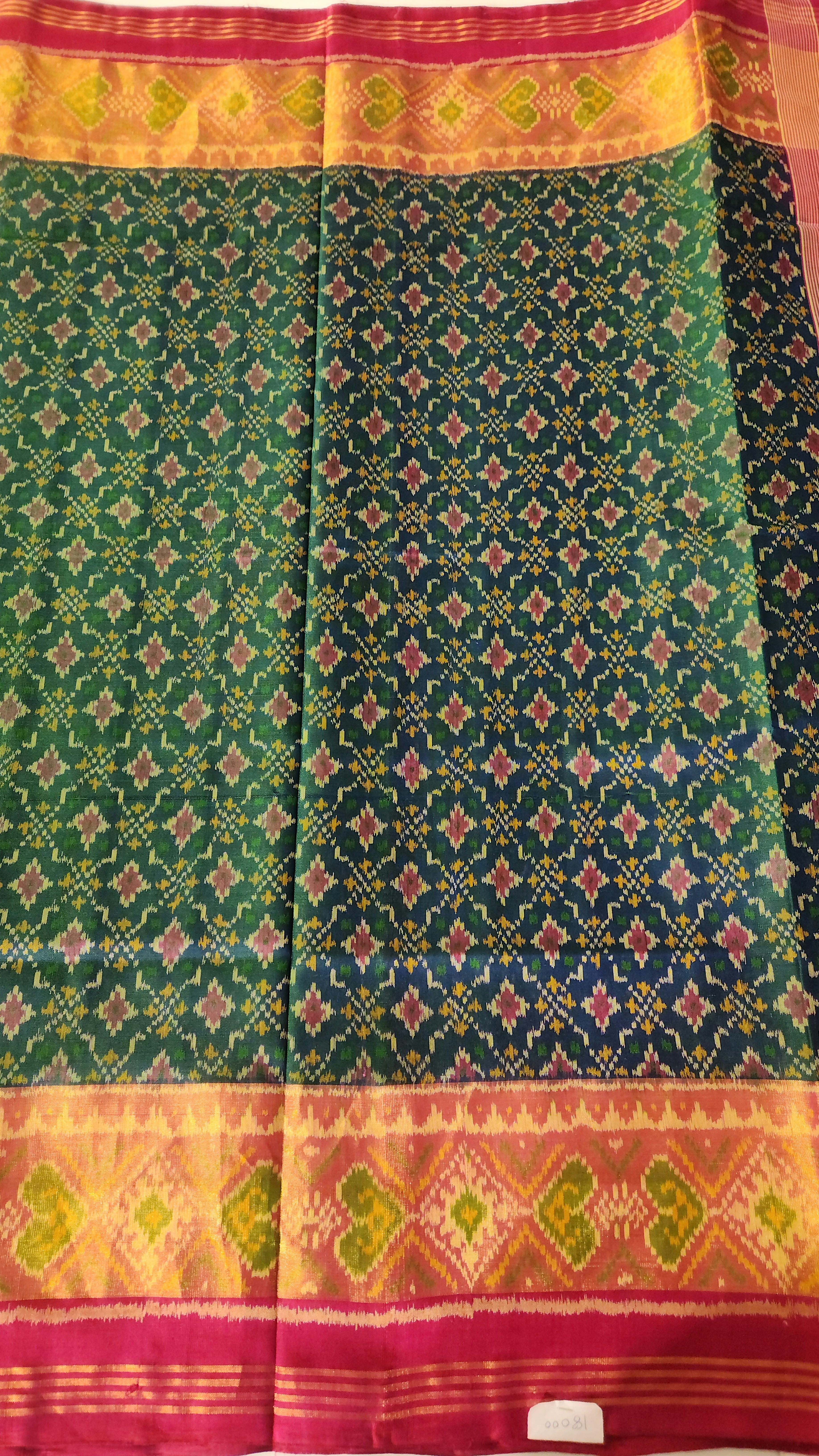 Buttonful Handwoven Patola Silk Saree