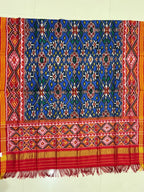 Blue Navratna Design Handwoven Patola Dupatta